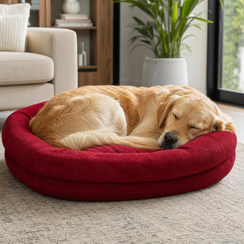 Dog sleeping on DoggyBed Maximum Comfort