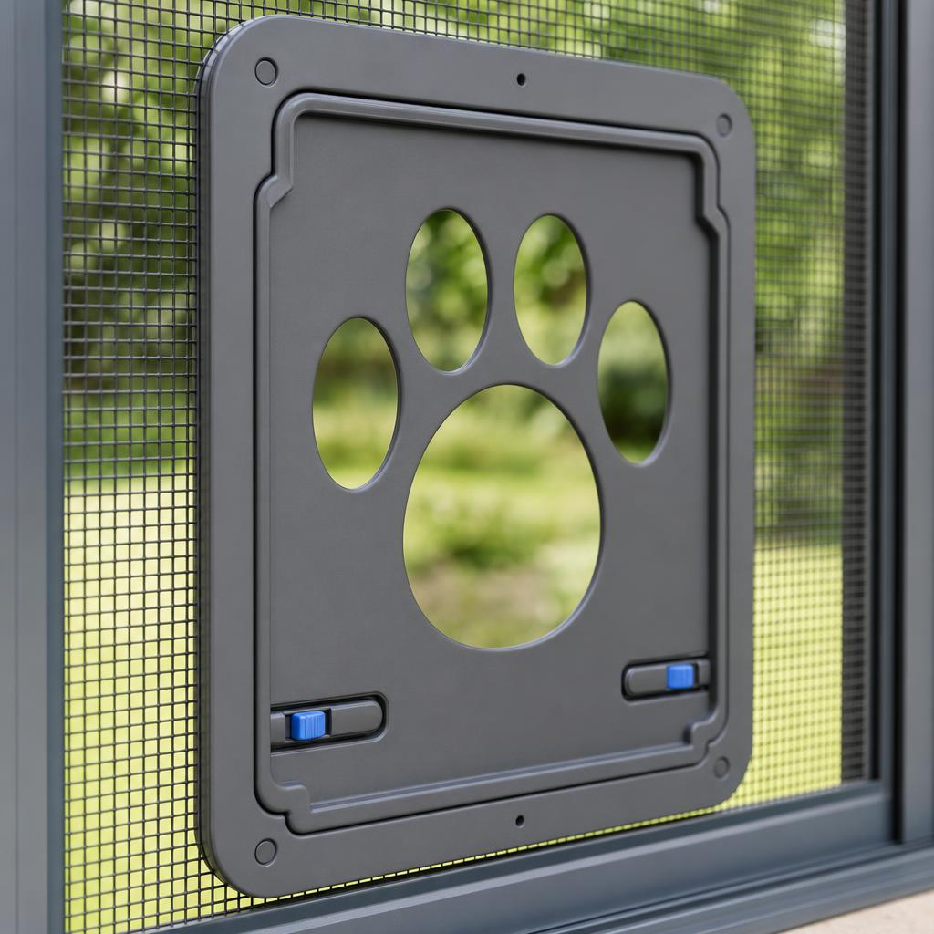 DoggyDoor pet door detail close up