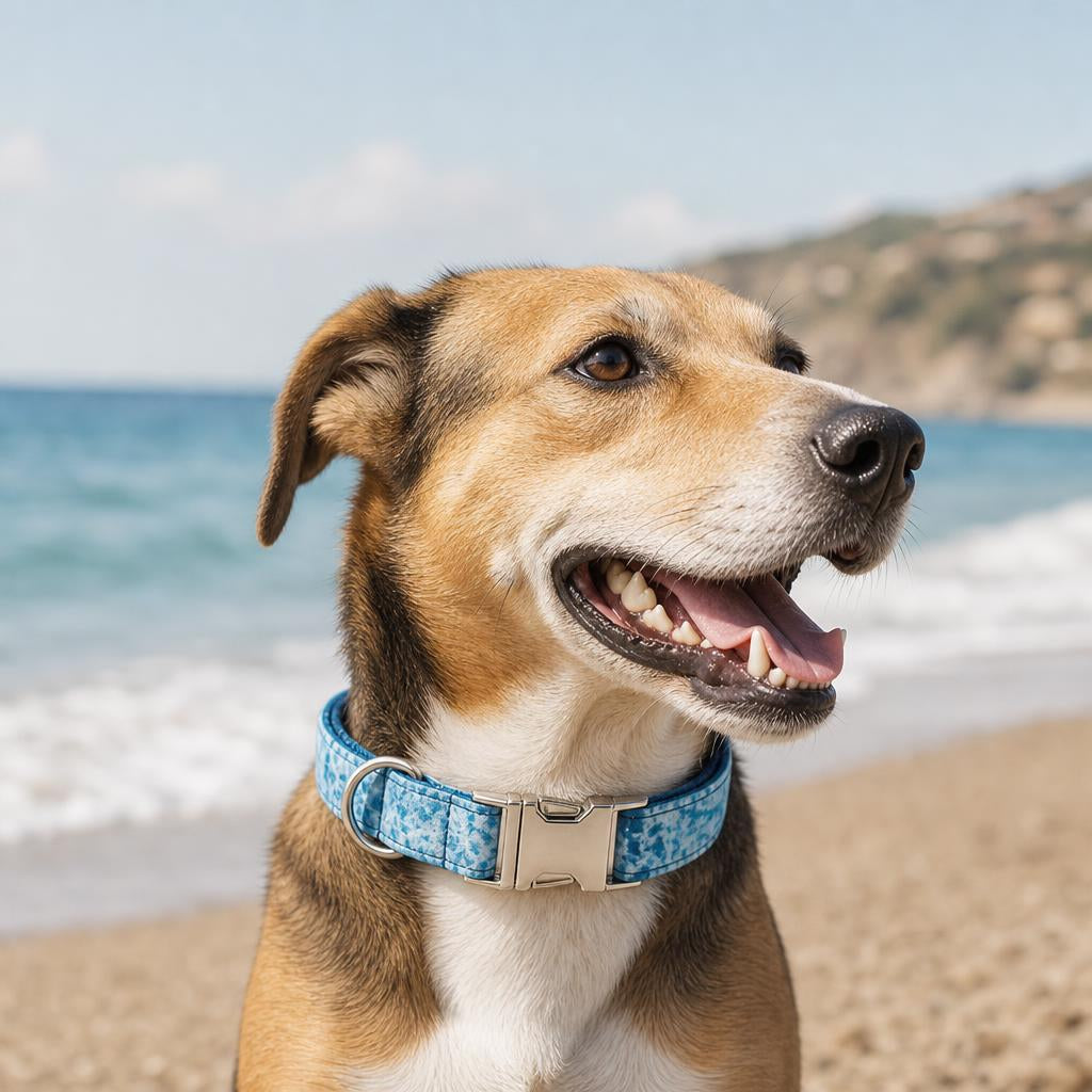 Dog wearing DoggyCollar Sea Blue