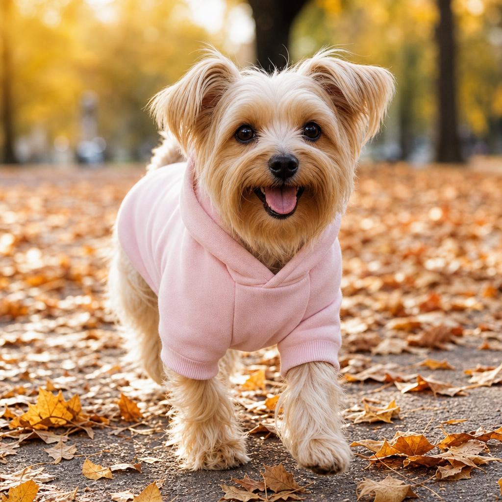 Dog wearing DoggySweats FruitColors, pink